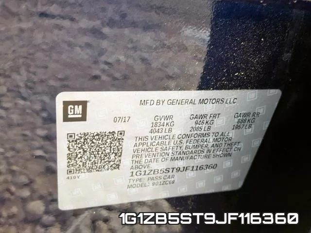 1G1ZB5ST9JF116360 фото 2