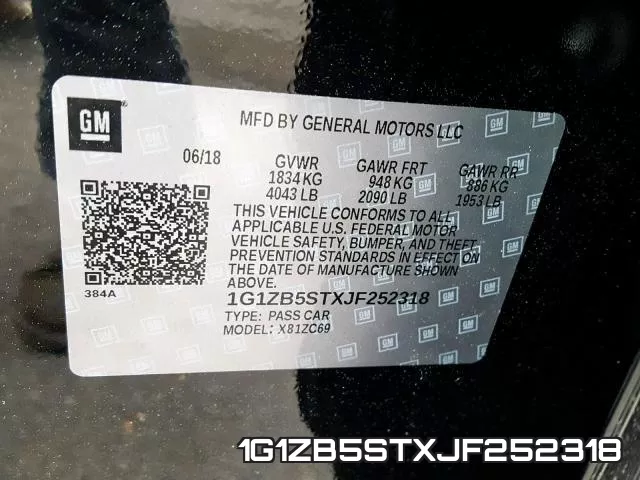 1G1ZB5STXJF252318 фото 2