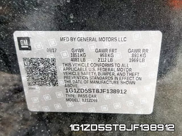 1G1ZD5ST8JF138912 фото 2