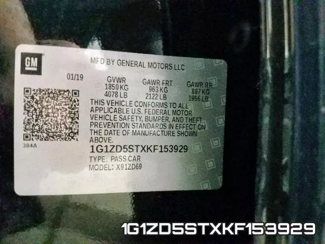 1G1ZD5STXKF153929 фото 2