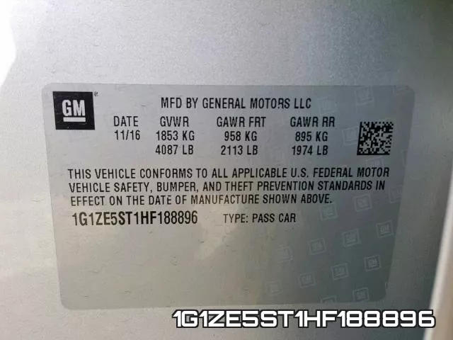 1G1ZE5ST1HF188896 фото 2