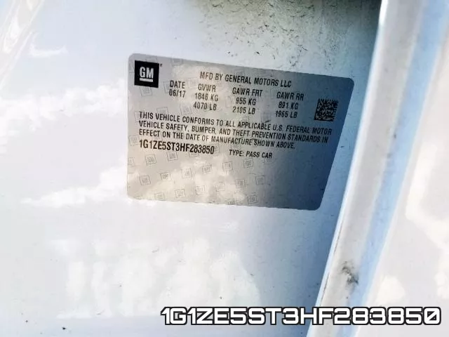 1G1ZE5ST3HF283850 фото 2