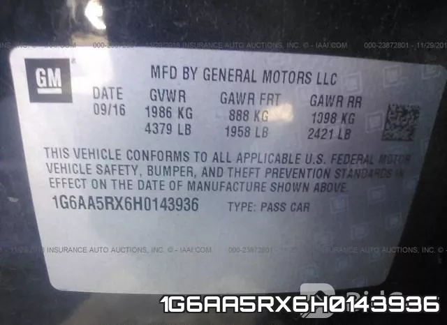 1G6AA5RX6H0143936 фото 10