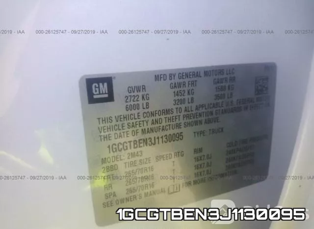 1GCGTBEN3J1130095 фото 10