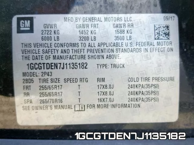 1GCGTDEN7J1135182 фото 2