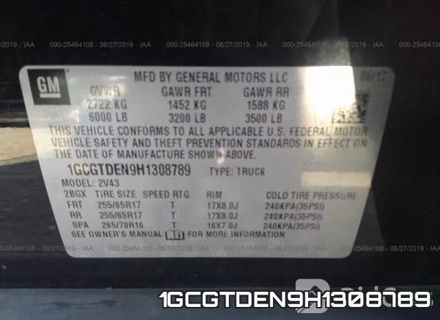 1GCGTDEN9H1308789 фото 10