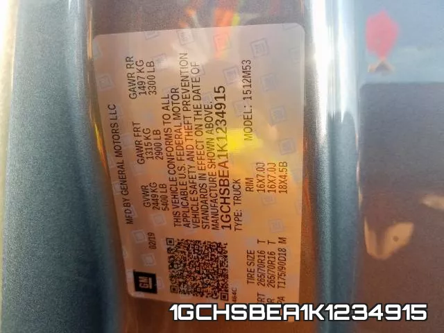 1GCHSBEA1K1234915 фото 2