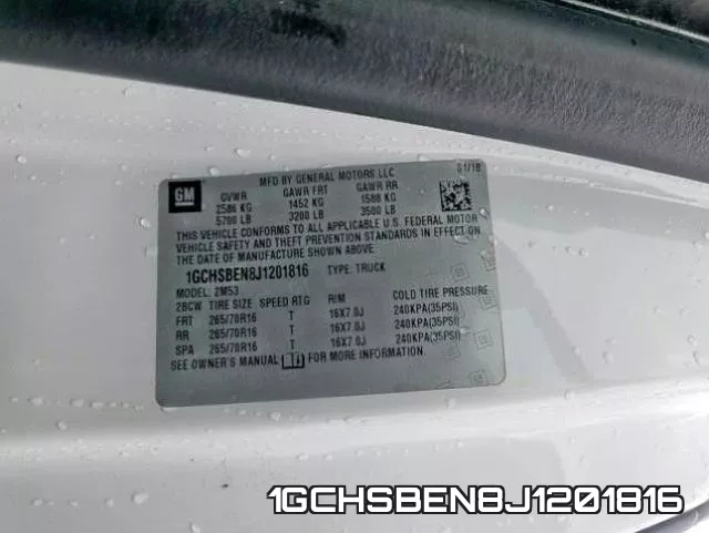 1GCHSBEN8J1201816 фото 2
