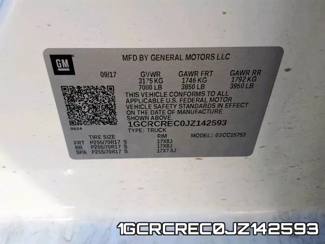 1GCRCREC0JZ142593 фото 2