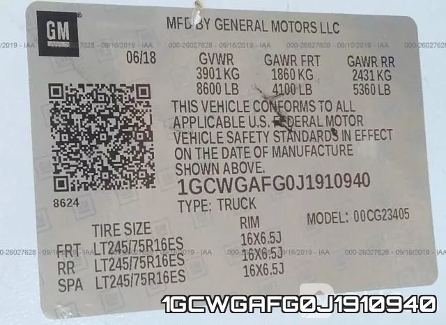 1GCWGAFG0J1910940 фото 10