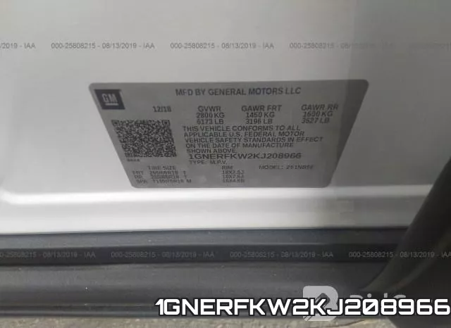 1GNERFKW2KJ208966 фото 10