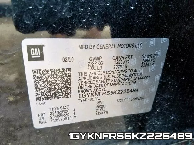 1GYKNFRS5KZ225489 фото 2