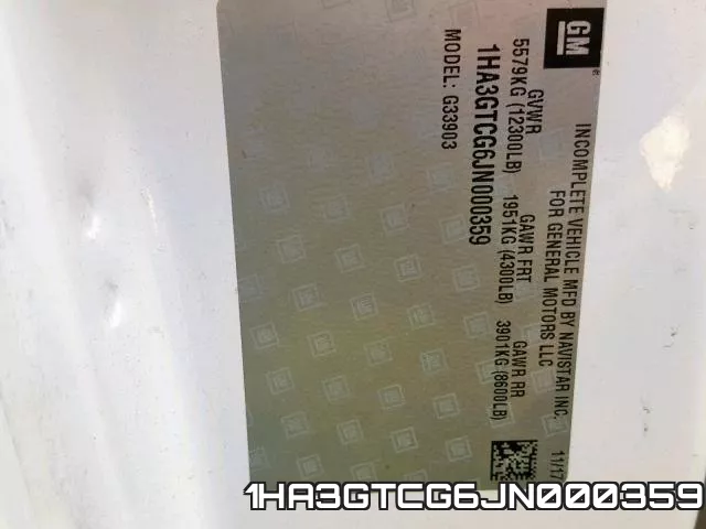 1HA3GTCG6JN000359 фото 2