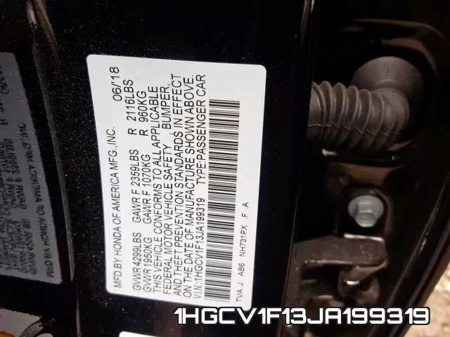 1HGCV1F13JA199319 фото 2