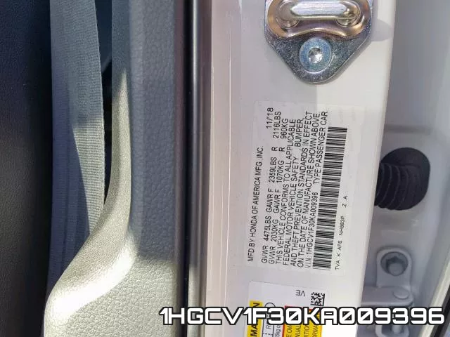 1HGCV1F30KA009396 фото 2
