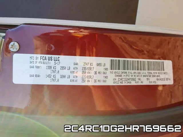2C4RC1DG2HR769662 фото 2