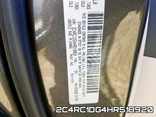 2C4RC1DG4HR518920 фото 2