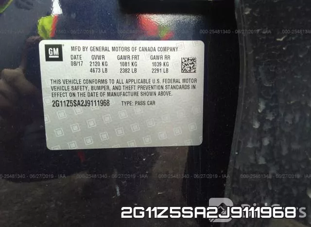 2G11Z5SA2J9111968 фото 10