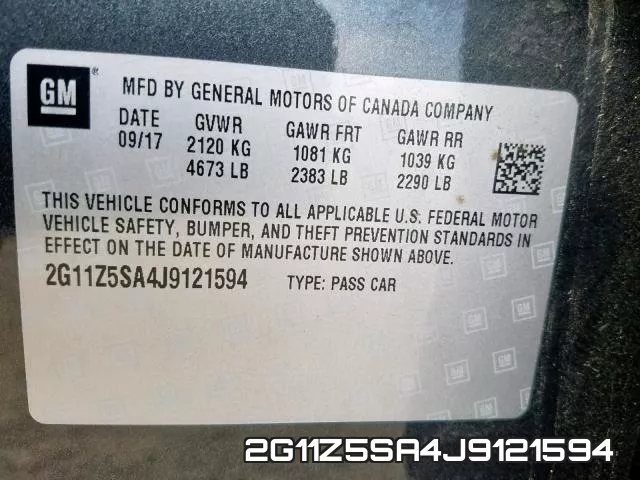 2G11Z5SA4J9121594 фото 2