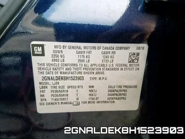 2GNALDEK8H1523903 фото 2