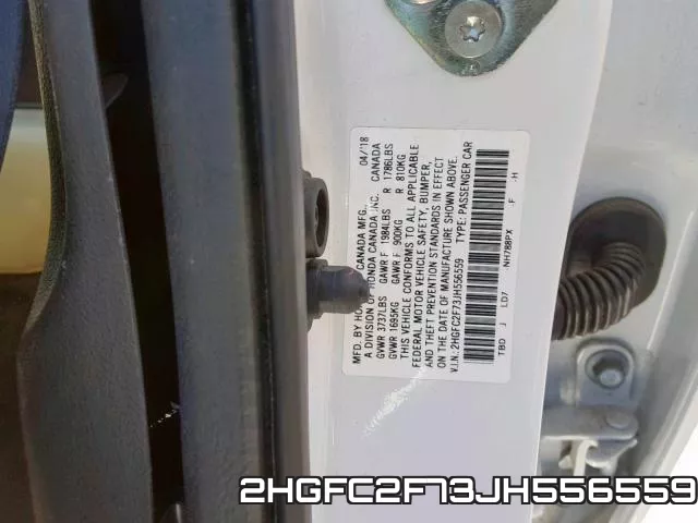 2HGFC2F73JH556559 фото 2