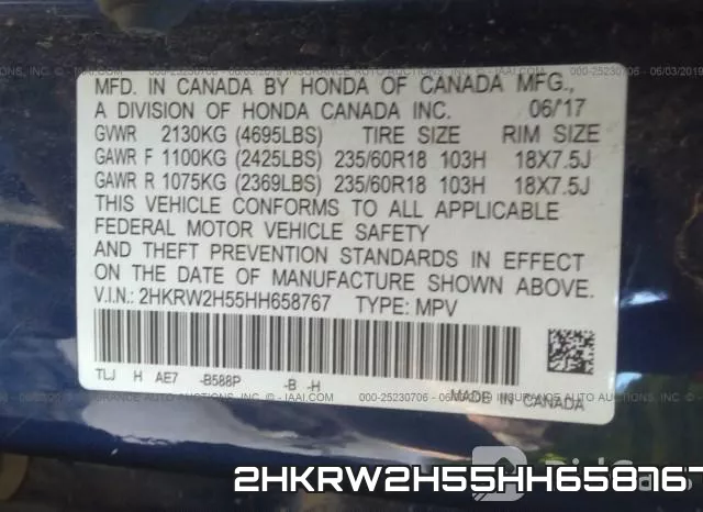 2HKRW2H55HH658767 фото 10