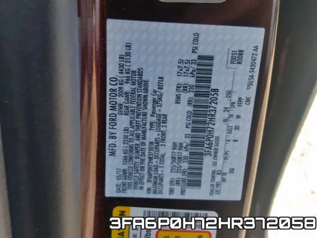 3FA6P0H72HR372058 фото 2