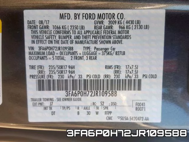 3FA6P0H72JR109588 фото 2
