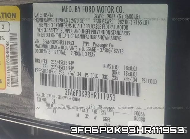 3FA6P0K93HR111953 фото 10