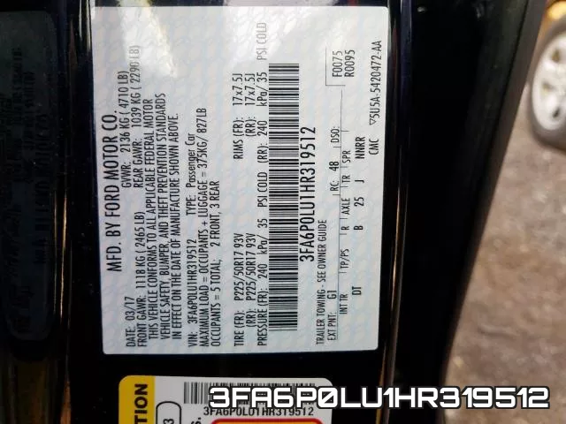 3FA6P0LU1HR319512 фото 2