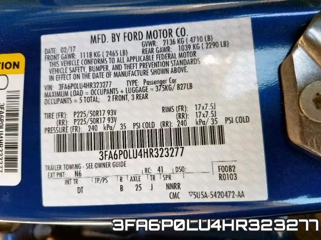 3FA6P0LU4HR323277 фото 2