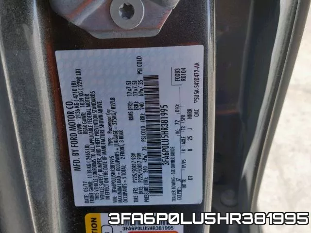 3FA6P0LU5HR381995 фото 2