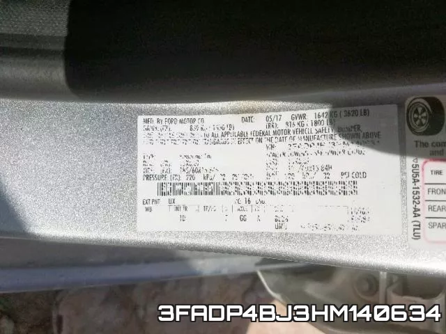 3FADP4BJ3HM140634 фото 2