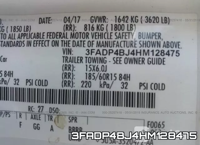 3FADP4BJ4HM128475 фото 10