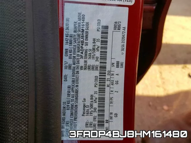 3FADP4BJ8HM161480 фото 2