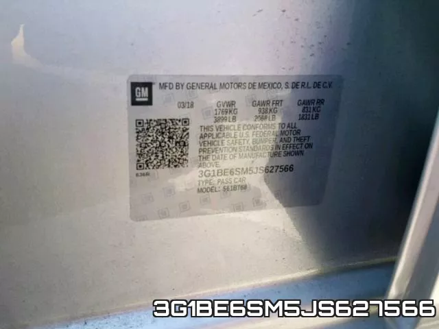 3G1BE6SM5JS627566 фото 2
