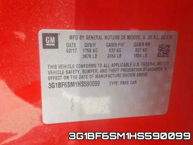 3G1BF6SM1HS590099 фото 2