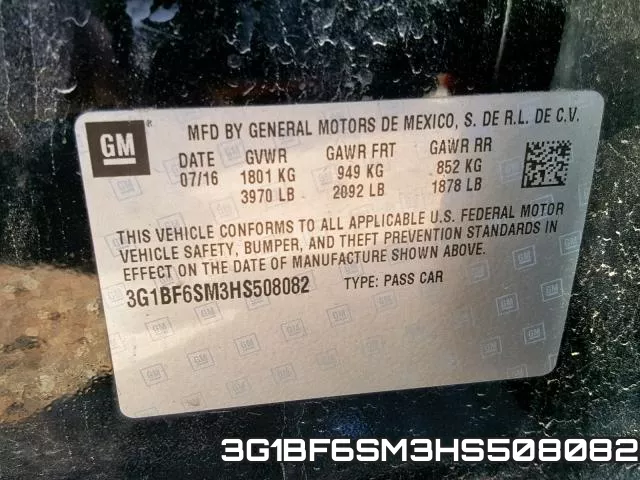 3G1BF6SM3HS508082 фото 2