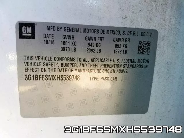 3G1BF6SMXHS539748 фото 2