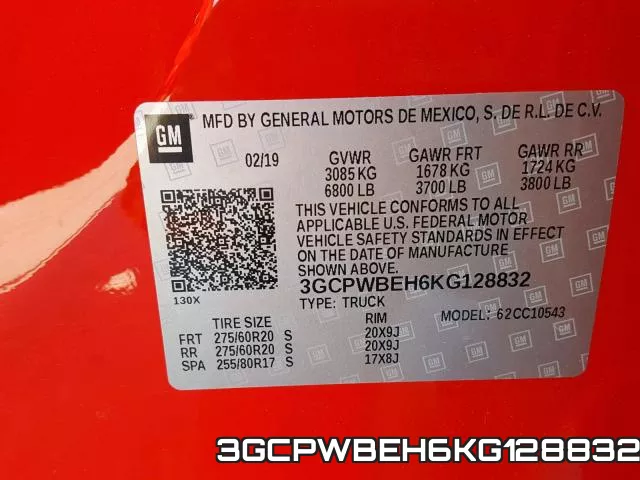 3GCPWBEH6KG128832 фото 2
