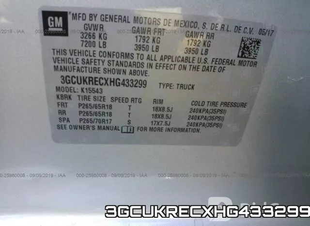 3GCUKRECXHG433299 фото 9