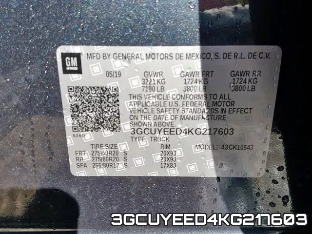 3GCUYEED4KG217603 фото 2