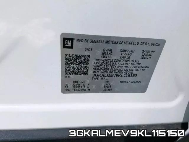 3GKALMEV9KL115150 фото 2