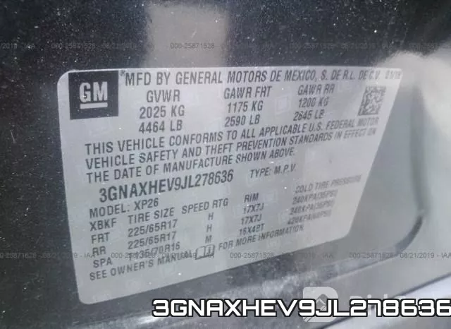 3GNAXHEV9JL278636 фото 10