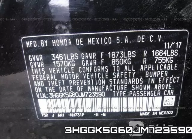 3HGGK5G60JM723590 фото 10