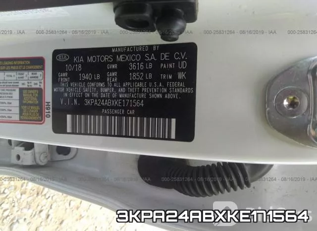 3KPA24ABXKE171564 фото 10
