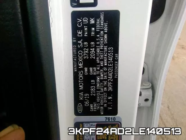 3KPF24AD2LE140513 фото 2