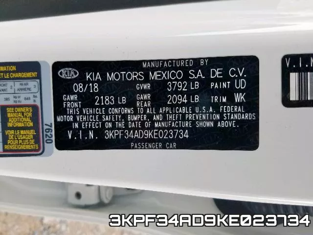 3KPF34AD9KE023734 фото 2