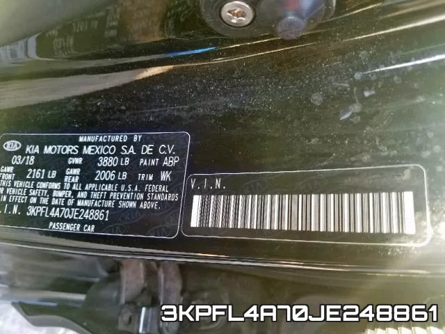 3KPFL4A70JE248861 фото 2