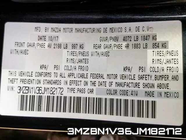 3MZBN1V36JM182172 фото 2